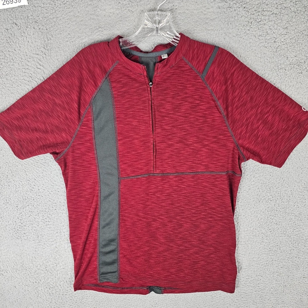 Club Ride CR Cycling Jersey Mens Medium Heather Activewear Performance 1/2 Zip